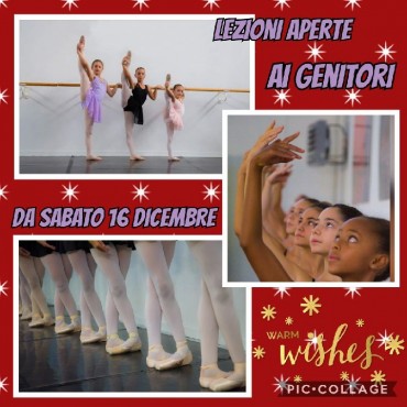 Copertina: Lezioni aperte dal 16 al 22 Dicembre Lezioni di danza: Lezioni aperte dal 16 al 22 Dicembre