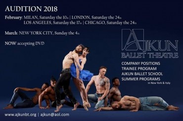 Copertina: Stage e Audizioni con Chiara Ajkun Volantino di stage di danza con Chiara Ajkun
